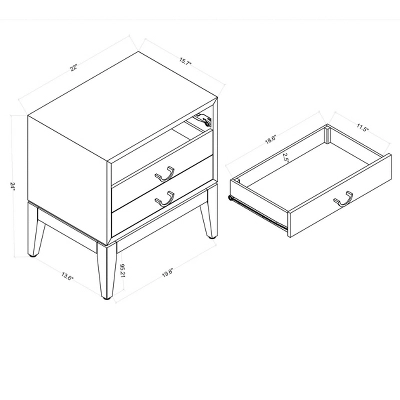 Quail Hill 3 Drawer Nightstand Mount Etna Blue - Threshold™ Designed With Studio McGee 6 Quail Hill 3 Drawer Nightstand Mount Etna Blue - Threshold™ Designed With Studio McGee - Image 4