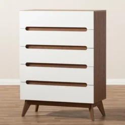 Calypso Mid-Century Modern Wood 5 Drawer Storage Chest Brown - Baxton Studio 14 Calypso Mid-Century Modern Wood 5 Drawer Storage Chest Brown - Baxton Studio -Bedroom Home Store GUEST 5824641b 67e1 463e 936a e44a090bcbdd
