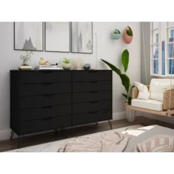 Rockefeller 10 Drawer Double Tall Dresser - Manhattan Comfort 22 Rockefeller 10 Drawer Double Tall Dresser - Manhattan Comfort -Bedroom Home Store GUEST 5a633da4 6a00 4b79 b657 e24b88927156
