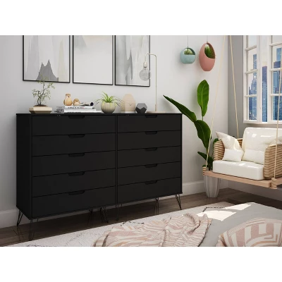 Rockefeller 10 Drawer Double Tall Dresser - Manhattan Comfort 6 Rockefeller 10 Drawer Double Tall Dresser - Manhattan Comfort - Image 4