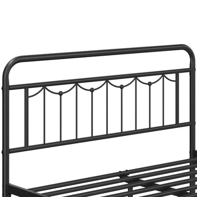 Yaheetech Metal Platform Bed Frame With Vintage Headboard And Footboard 5 Yaheetech Metal Platform Bed Frame With Vintage Headboard And Footboard - Image 3