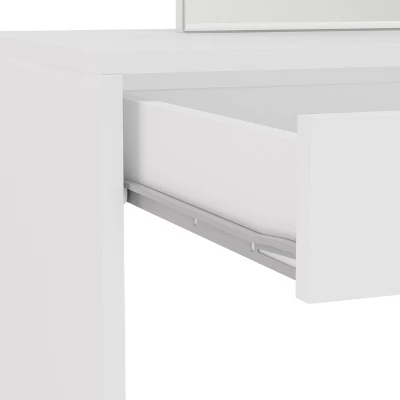 Kansas Vanity With Mirror White - Polifurniture 6 Kansas Vanity With Mirror White - Polifurniture - Image 4