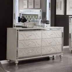 3pc Queen La Mesa Bed Nightstand And Dresser Set Silver - HOMES: Inside + Out 16 3pc Queen La Mesa Bed Nightstand And Dresser Set Silver - HOMES: Inside + Out -Bedroom Home Store GUEST 5b3b47de 6132 47e6 a794 d6785296bc98