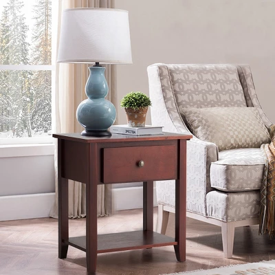 Costway Set Of 2 Nightstand Beside Table Sofa End Table Drawer Shelf 3 Costway Set Of 2 Nightstand Beside Table Sofa End Table Drawer Shelf