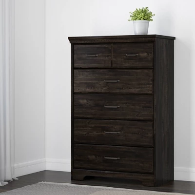 Versa 5 Drawer Chest Rubbed Black - South Shore 3 Versa 5 Drawer Chest Rubbed Black - South Shore