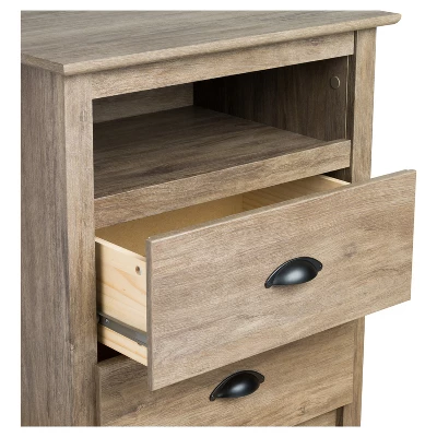 Salt Spring 2 - Drawer Nightstand - Drifted Gray - Prepac 6 Salt Spring 2 - Drawer Nightstand - Drifted Gray - Prepac - Image 4