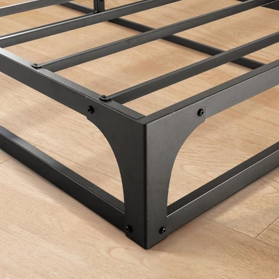 9" Metal Hinged Corner Platform Bed Frame Black - Mellow 6 9" Metal Hinged Corner Platform Bed Frame Black - Mellow - Image 4