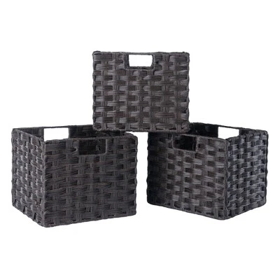 42" 7pc Leo Storage Shelf With Baskets Espresso/Chocolate - Winsome 7 42" 7pc Leo Storage Shelf With Baskets Espresso/Chocolate - Winsome - Image 5