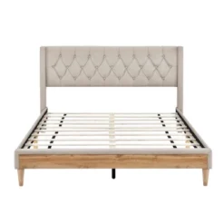 Queen Size Upholstered Wood Platform Bed-ModernLuxe 11 Queen Size Upholstered Wood Platform Bed-ModernLuxe -Bedroom Home Store GUEST 5f8b4637 fbee 4653 96b6 599a933afeaf