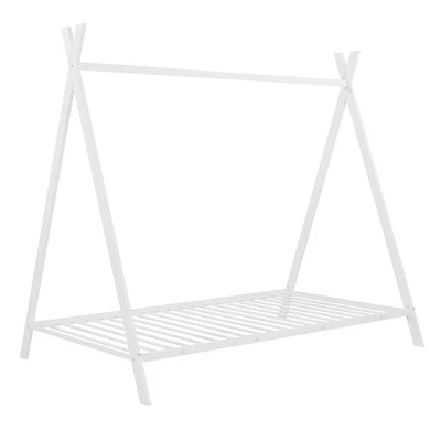 Metal Floor Play House Bed With Slat Tent Bed Frame-ModernLuxe 4 Metal Floor Play House Bed With Slat Tent Bed Frame-ModernLuxe - Image 2