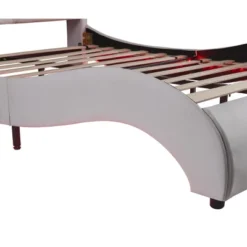 Upholstered Faux Leather Platform Bed With LED Light Bed Frame With Slatted-ModernLuxe 19 Upholstered Faux Leather Platform Bed With LED Light Bed Frame With Slatted-ModernLuxe -Bedroom Home Store GUEST 60875be8 9cea 4619 a5b9 837025fd13ad