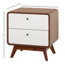 Cassie Mid-Century Modern Nightstand Walnut/White - Buylateral 9 Cassie Mid-Century Modern Nightstand Walnut/White - Buylateral -Bedroom Home Store GUEST 611ded2f 0f72 4488 8901 d54ee414d860