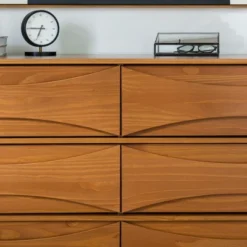 Mid-Century Modern Contoured 6 Drawer Dresser - Saracina Home 34 Mid-Century Modern Contoured 6 Drawer Dresser - Saracina Home -Bedroom Home Store GUEST 61f25de7 0b62 4672 91e0 e130fd8e5839