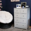 Sunnydaze Decor Sunnydaze Beadboard Vertical Dresser Chest With 5 Drawers - 43.5" H - Gray 2 Sunnydaze Decor Sunnydaze Beadboard Vertical Dresser Chest With 5 Drawers - 43.5" H - Gray -Bedroom Home Store GUEST 621ba870 ac83 4480 9861 df11236b7d87