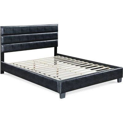 Hudson Leather Upholstered Bed Black - ClickDecor 5 Hudson Leather Upholstered Bed Black - ClickDecor - Image 3