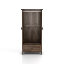 Nurembo 1 Drawer Wardrobe Closet Distressed Walnut - HOMES: Inside + Out 20 Nurembo 1 Drawer Wardrobe Closet Distressed Walnut - HOMES: Inside + Out -Bedroom Home Store GUEST 624530cf d6e7 4402 b28b c4e6bccae9fe