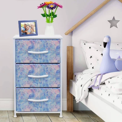 Sorbus Nightstand With Drawers For Home Bedroom And More Blue 4 Sorbus Nightstand With Drawers For Home Bedroom And More Blue - Image 2