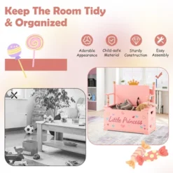 Costway Kids Princess Wooden Bench Seat Toy Box Storage Organizer Children Playroom Pink 19 Costway Kids Princess Wooden Bench Seat Toy Box Storage Organizer Children Playroom Pink -Bedroom Home Store GUEST 63a39e71 1206 4b46 9c1e 6327c3b66b5a