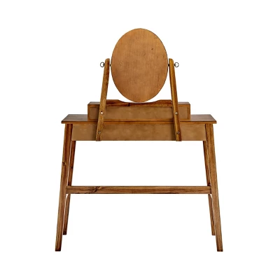 Lorna Vanity Set Walnut - Linon 5 Lorna Vanity Set Walnut - Linon - Image 3