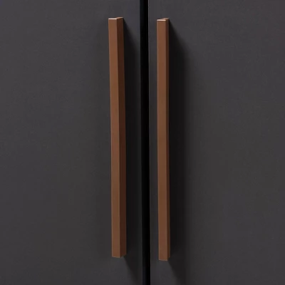 7 Shelf Wardrobe Rikke Two-Tone Wood Storage Cabinet Brown - Baxton Studio 8 7 Shelf Wardrobe Rikke Two-Tone Wood Storage Cabinet Brown - Baxton Studio - Image 7
