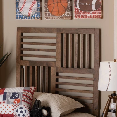 Adler Wood Headboard Walnut - Baxton Studio 4 Adler Wood Headboard Walnut - Baxton Studio - Image 2