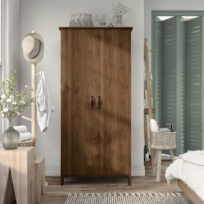 Andreasson Wardrobe Closet Distressed Walnut - HOMES: Inside + Out 4 Andreasson Wardrobe Closet Distressed Walnut - HOMES: Inside + Out - Image 2