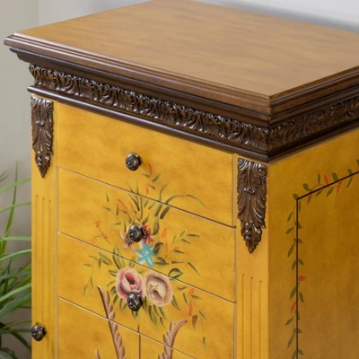 Beatrice Antique Parchment Hand Painted Jewelry Armoire - Powell Company 13 Beatrice Antique Parchment Hand Painted Jewelry Armoire - Powell Company - Image 11