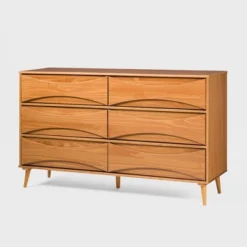 Mid-Century Modern Contoured 6 Drawer Dresser - Saracina Home 31 Mid-Century Modern Contoured 6 Drawer Dresser - Saracina Home -Bedroom Home Store GUEST 6812f9ff 3293 4562 9a04 8866ad65d497