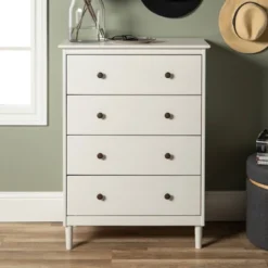 Stiva Classic Mid-Century Modern Vertical 4 Drawer Dresser - Saracina Home 15 Stiva Classic Mid-Century Modern Vertical 4 Drawer Dresser - Saracina Home -Bedroom Home Store GUEST 68d4ecb8 3e27 43b1 b59e edd78e340610