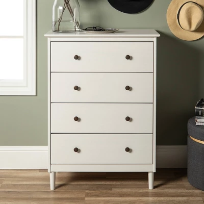 Stiva Classic Mid-Century Modern Vertical 4 Drawer Dresser - Saracina Home 9 Stiva Classic Mid-Century Modern Vertical 4 Drawer Dresser - Saracina Home - Image 7