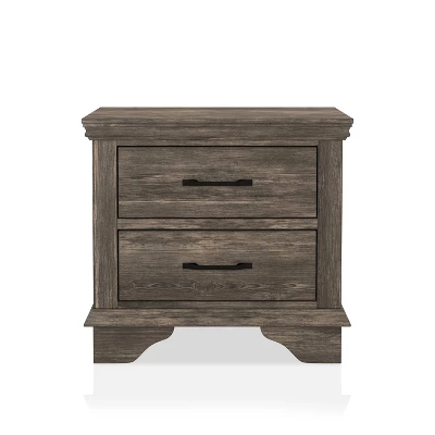 Jacobia 2 Drawer Nightstand Gray - HOMES: Inside + Out 5 Jacobia 2 Drawer Nightstand Gray - HOMES: Inside + Out - Image 3