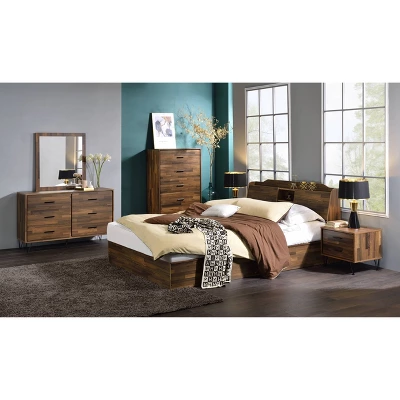 Hestia Dresser Walnut Finish - Acme Furniture 5 Hestia Dresser Walnut Finish - Acme Furniture - Image 3