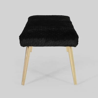 Capernaum Faux Fur Bench - Christopher Knight Home 5 Capernaum Faux Fur Bench - Christopher Knight Home - Image 3