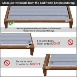 Continental Sleep, 0.75-Inch Standard Mattress Support Wooden Bunkie Board/Slats With Covered 14 Continental Sleep, 0.75-Inch Standard Mattress Support Wooden Bunkie Board/Slats With Covered -Bedroom Home Store GUEST 6b79278c 25d4 4ddf b70e 1df9c39e2f67