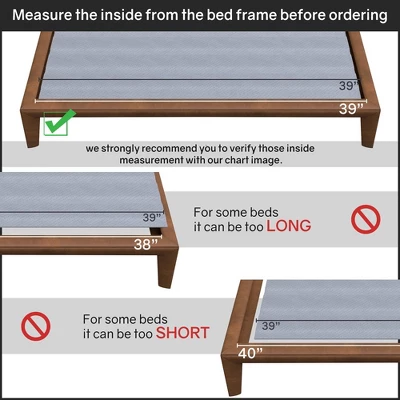 Continental Sleep, 0.75-Inch Standard Mattress Support Wooden Bunkie Board/Slats With Covered 6 Continental Sleep, 0.75-Inch Standard Mattress Support Wooden Bunkie Board/Slats With Covered - Image 4