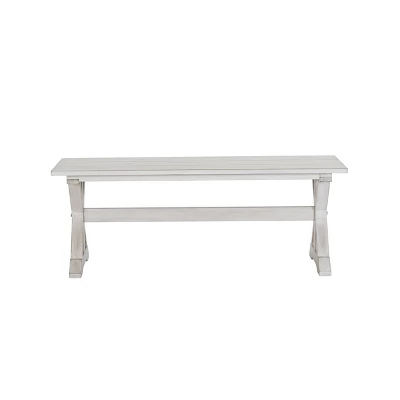 48" Jamestown Dining Bench White - Boraam 4 48" Jamestown Dining Bench White - Boraam - Image 2