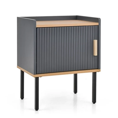 Costway Nightstand Bedside End Table With Door Cabinet For Living Room Bedroom 11 Costway Nightstand Bedside End Table With Door Cabinet For Living Room Bedroom - Image 9