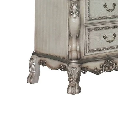 32" Dresden Nightstand Vintage Bone White - Acme Furniture 6 32" Dresden Nightstand Vintage Bone White - Acme Furniture - Image 4
