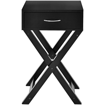 Costway 2PCS Nightstand X-Shape Drawer Accent Side End Table Modern Home Furniture Black 10 Costway 2PCS Nightstand X-Shape Drawer Accent Side End Table Modern Home Furniture Black - Image 8
