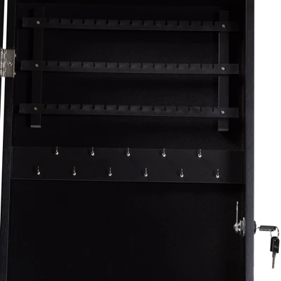 Richelle Wood Hanging Jewelry Armoire With Mirror - Baxton Studio 7 Richelle Wood Hanging Jewelry Armoire With Mirror - Baxton Studio - Image 5