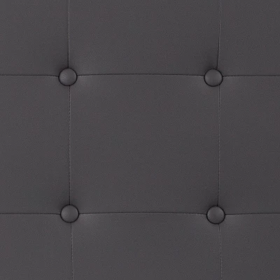 Flash Furniture Lennox Tufted Upholstered King Size Headboard In Gray Vinyl 8 Flash Furniture Lennox Tufted Upholstered King Size Headboard In Gray Vinyl - Image 6