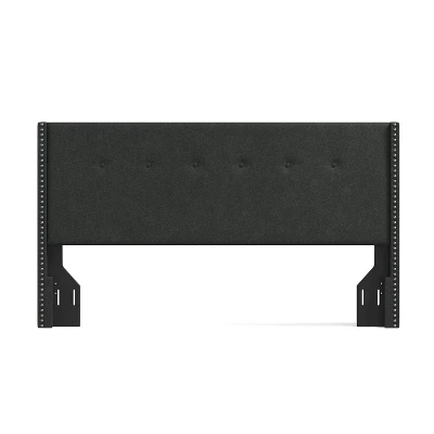 Glenwillow Home MCM Nailhead Trim Button Tufted MCM Wingback Upholstered Headboard 4 Glenwillow Home MCM Nailhead Trim Button Tufted MCM Wingback Upholstered Headboard - Image 2