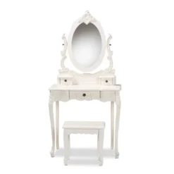 2pc Macsen Wood Vanity Set With Adjustable Mirror White - Baxton Studio 14 2pc Macsen Wood Vanity Set With Adjustable Mirror White - Baxton Studio -Bedroom Home Store GUEST 6f74d570 69cd 4a82 b953 f38d44832195