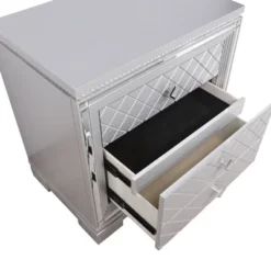 3pc Tenaya Bed With 2 Nightstands Set Silver/Gray - HOMES: Inside + Out 32 3pc Tenaya Bed With 2 Nightstands Set Silver/Gray - HOMES: Inside + Out -Bedroom Home Store GUEST 703dc34a dd27 409e b778 0940c2897262