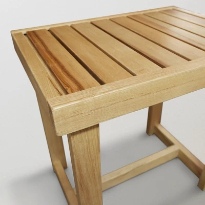 18"H Solid White Oak Mini Bench - Flora Home 10 18"H Solid White Oak Mini Bench - Flora Home - Image 8