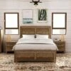 3pc Queen Quail Bedroom Set With 2 Nightstands Rustic Light Walnut - HOMES: Inside + Out 2 3pc Queen Quail Bedroom Set With 2 Nightstands Rustic Light Walnut - HOMES: Inside + Out -Bedroom Home Store GUEST 71588fb9 b24a 4ee5 b367 eb4de28dd4e5