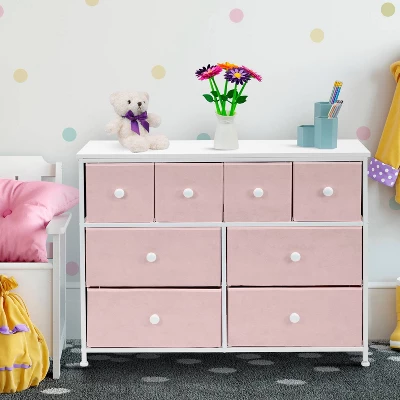 Sorbus Drawer Fabric Dresser For Bedroom Pink 4 Sorbus Drawer Fabric Dresser For Bedroom Pink - Image 2