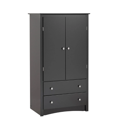 Clothing Armoire Black - Prepac 3 Clothing Armoire Black - Prepac