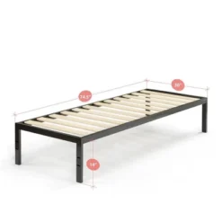 14" Narrow Twin Mia Platform Bed Frame Black - Zinus 9 14" Narrow Twin Mia Platform Bed Frame Black - Zinus -Bedroom Home Store GUEST 73c24c7f f4db 4830 b2c0 3f23fdde8eda
