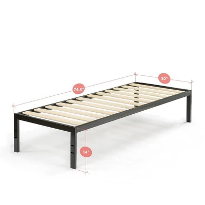 14" Narrow Twin Mia Platform Bed Frame Black - Zinus 6 14" Narrow Twin Mia Platform Bed Frame Black - Zinus - Image 4